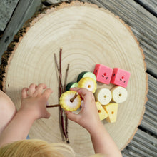 Load image into Gallery viewer, Yellow Door Sensory Play Stones - Threading Kebabs