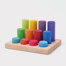 Load image into Gallery viewer, Grimm&#39;s Stacking Game Small Rollers Rainbow
