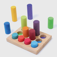 Load image into Gallery viewer, Grimm&#39;s Stacking Game Small Rollers Rainbow
