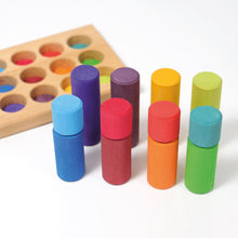 Load image into Gallery viewer, Grimm&#39;s Stacking Game Small Rollers Rainbow
