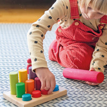 Load image into Gallery viewer, Grimm&#39;s Stacking Game Small Rollers Rainbow
