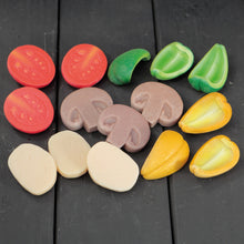 Load image into Gallery viewer, Yellow Door Sensory Play Stones - Pizza Toppings
