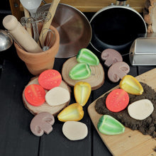 Load image into Gallery viewer, Yellow Door Sensory Play Stones - Pizza Toppings
